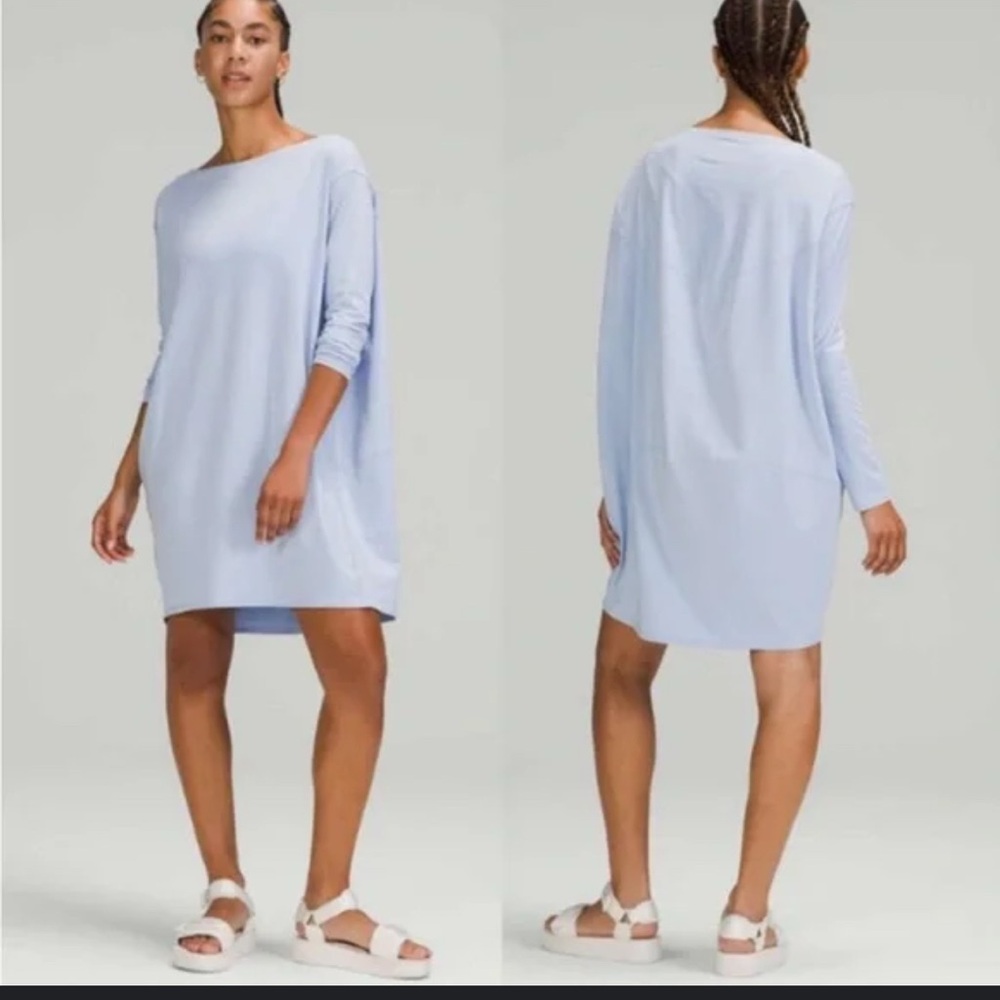 lululemon athletica Light Blue Long Sleeve Tee